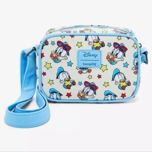 Loungefly Baby Donald Duck Crossbody Stars Pattern Disney Camera Bag